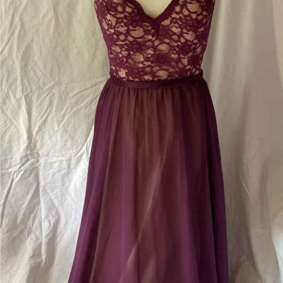 Mori Lee Dresses | Mori Lee by Madeline Gardner Burgundy Bridesmaid Dress | Color: Red | Size: 8 | Georgibb's Closet